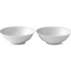 Royal Copenhagen Hvid Riflet|Snackskåle*Hvid Riflet skål, 35 cl, 2 stk.