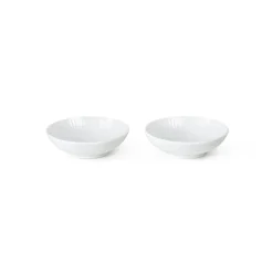 Royal Copenhagen Hvid Riflet|Snackskåle*Hvid Riflet skål, 9 cl, 2 stk.
