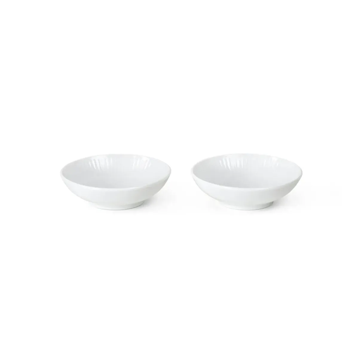 Royal Copenhagen Hvid Riflet|Snackskåle*Hvid Riflet skål, 9 cl, 2 stk.