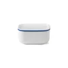 Royal Copenhagen Hvid Riflet|Opbevaringskrukker*Hvid Riflet smørskål med låg, 6,8 cm