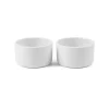 Royal Copenhagen Hvid Riflet|Snackskåle*Hvid Riflet souffléskål, 9 cm, 2 stk.