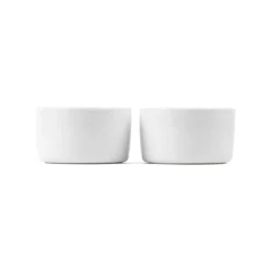 Royal Copenhagen Hvid Riflet|Snackskåle*Hvid Riflet souffléskål, 9 cm, 2 stk.