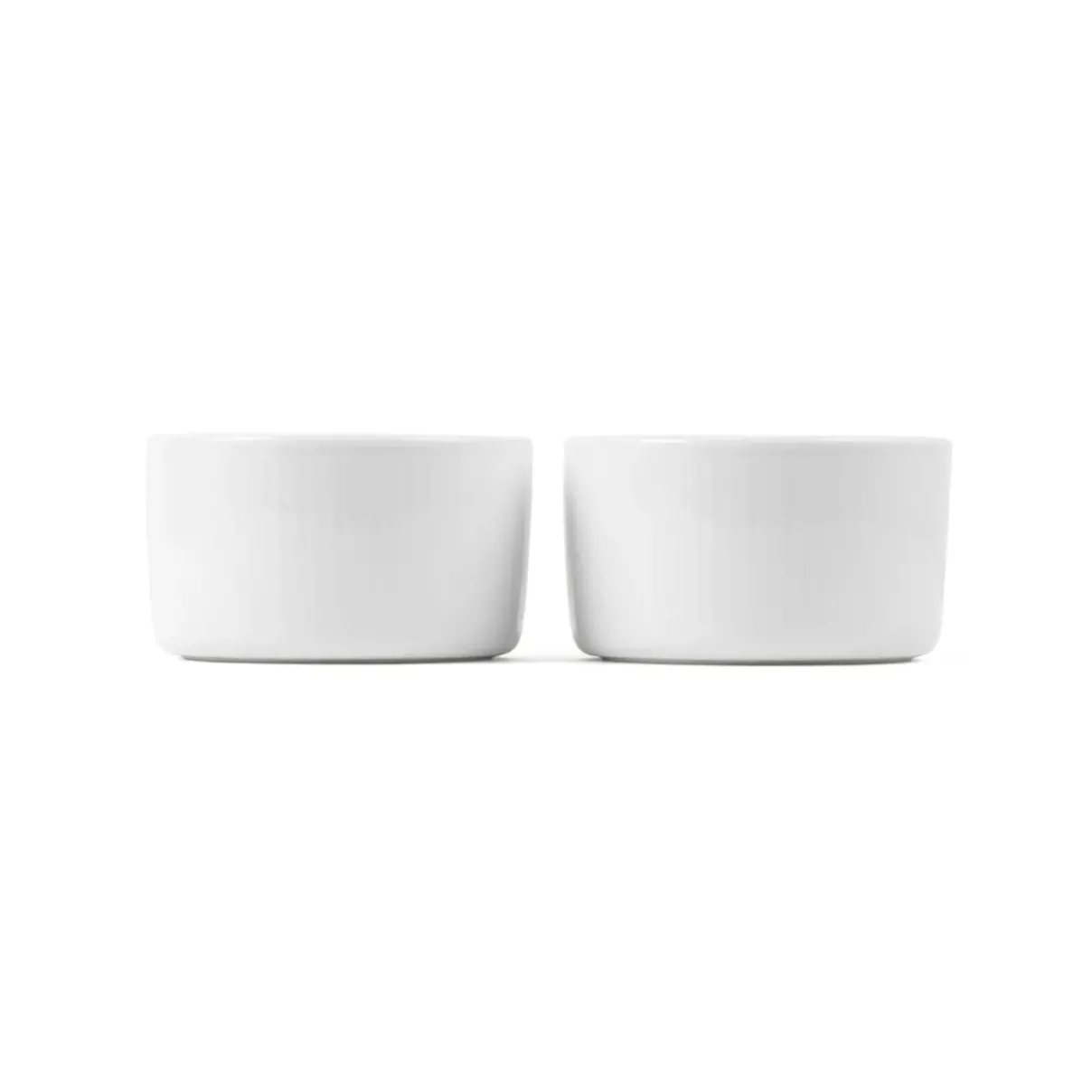 Royal Copenhagen Hvid Riflet|Snackskåle*Hvid Riflet souffléskål, 9 cm, 2 stk.