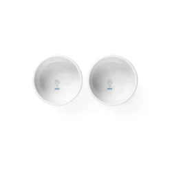Royal Copenhagen Hvid Riflet|Snackskåle*Hvid Riflet souffléskål, 9 cm, 2 stk.
