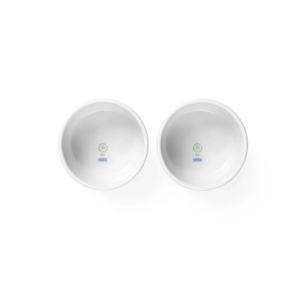 Royal Copenhagen Hvid Riflet|Snackskåle*Hvid Riflet souffléskål, 9 cm, 2 stk.
