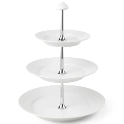 Royal Copenhagen Hvid Riflet|Étagères*Hvid Riflet étagère, 5 lag
