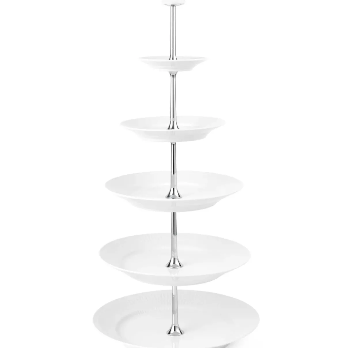 Royal Copenhagen Hvid Riflet|Étagères*Hvid Riflet étagère, 5 lag