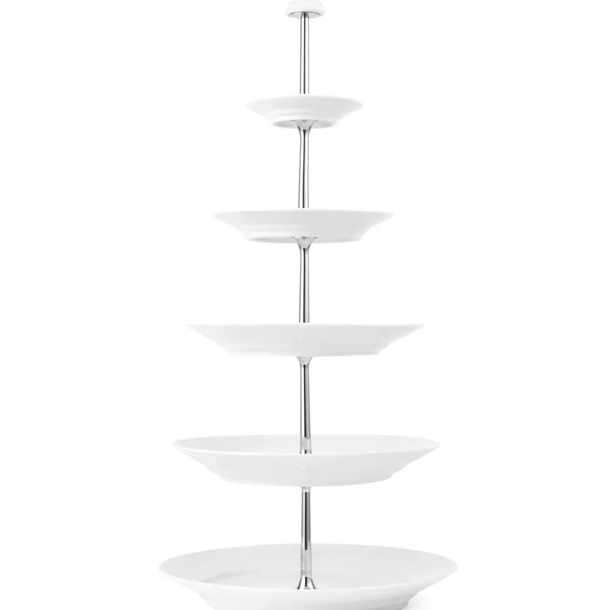 Royal Copenhagen Hvid Riflet|Étagères*Hvid Riflet étagère, 5 lag