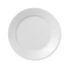 Royal Copenhagen Hvid Riflet|Middagstallerkener*Hvid Riflet tallerken, 25 cm
