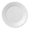 Royal Copenhagen Hvid Riflet|Middagstallerkener*Hvid Riflet tallerken, 27 cm