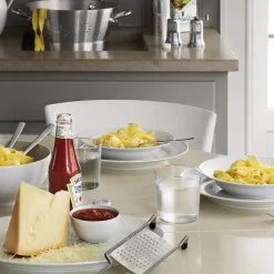 Royal Copenhagen Hvid Riflet|Middagstallerkener*Hvid Riflet tallerken, 27 cm