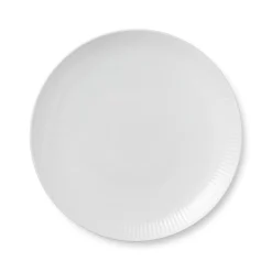 Royal Copenhagen Hvid Riflet*Hvid Riflet tallerken coupe, 23 cm
