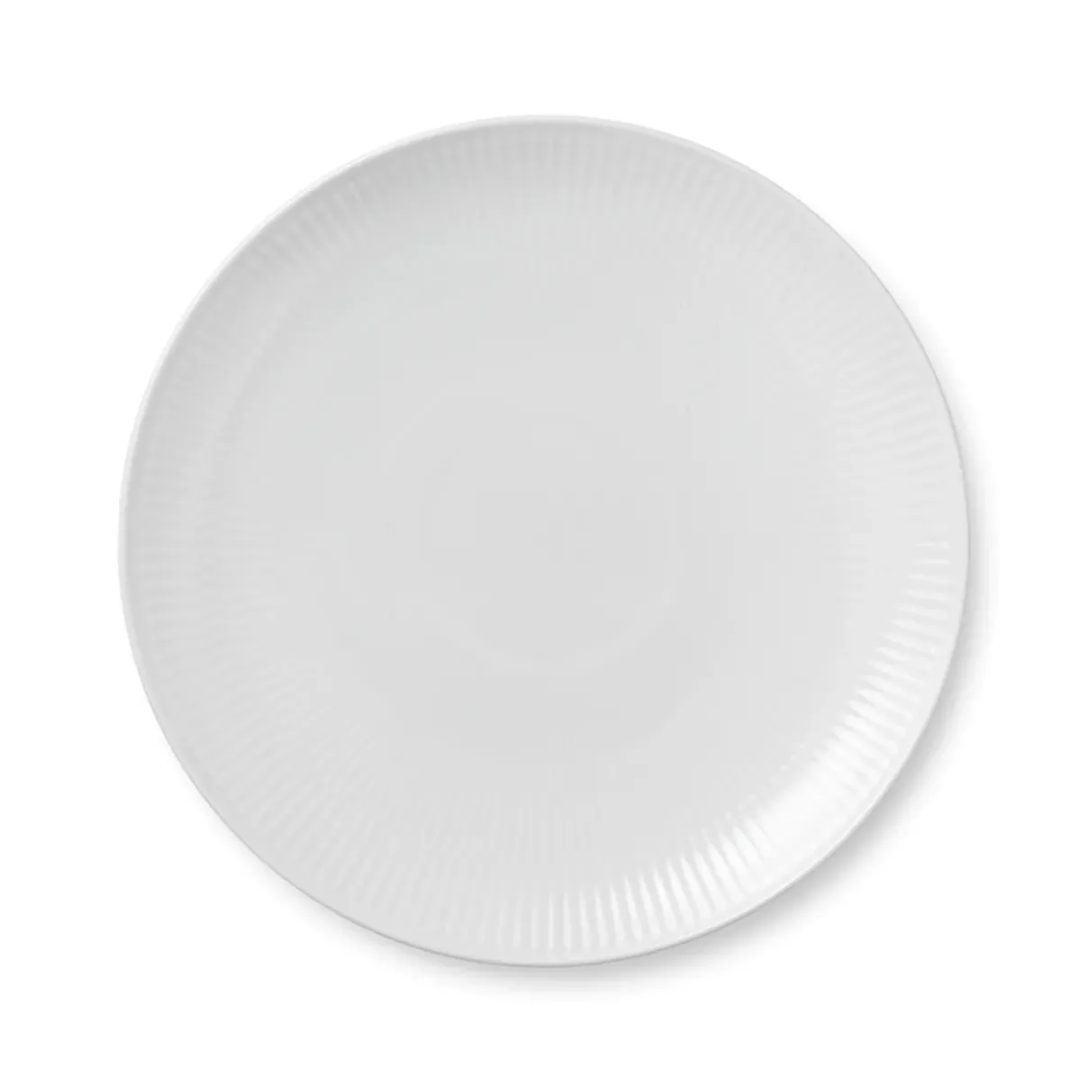 Royal Copenhagen Hvid Riflet*Hvid Riflet tallerken coupe, 23 cm