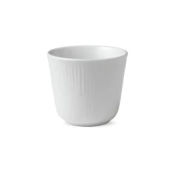 Royal Copenhagen Hvid Riflet|Kaffekopper*Hvid Riflet termokrus, 26 cl