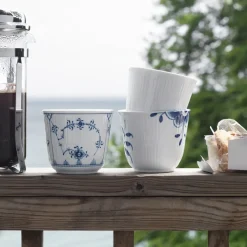 Royal Copenhagen Hvid Riflet|Kaffekopper*Hvid Riflet termokrus, 26 cl
