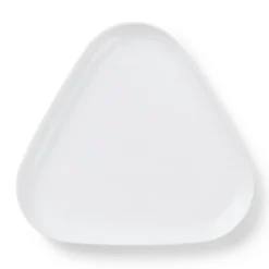 Royal Copenhagen Hvid Riflet|Fade*trekantet fad, 23 cm Hvid Riflet