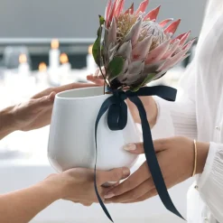 Royal Copenhagen Hvid Riflet|Home Décor*Hvid Riflet vase, 15 cm