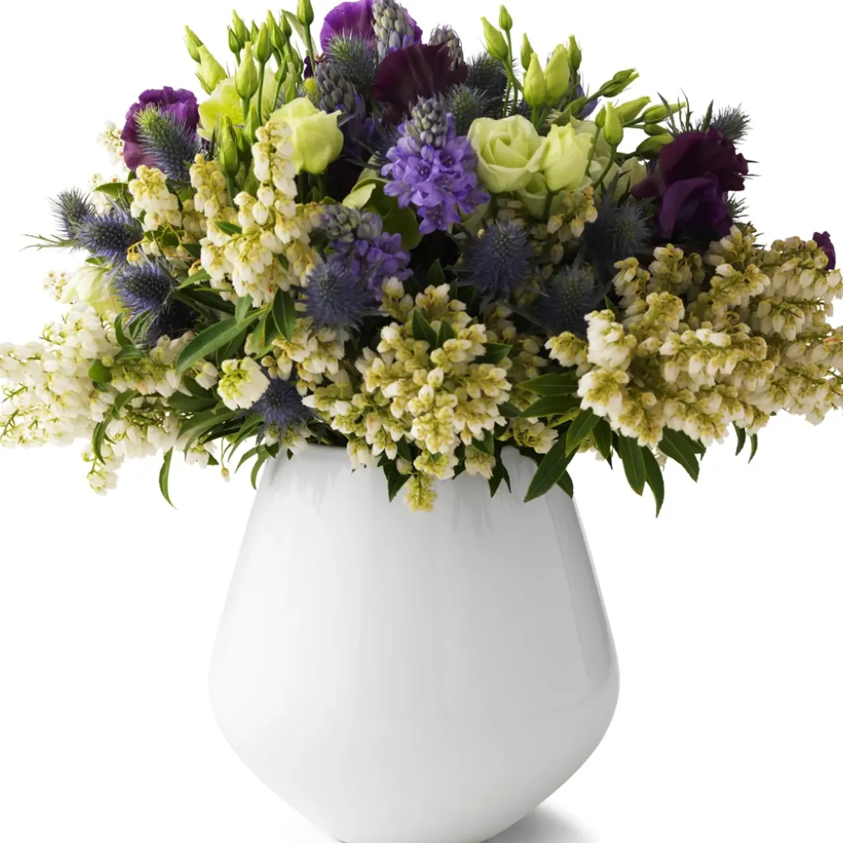 Royal Copenhagen Hvid Riflet|Home Décor*Hvid Riflet vase, 20,5 cm