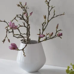 Royal Copenhagen Hvid Riflet|Home Décor*Hvid Riflet vase, 20,5 cm