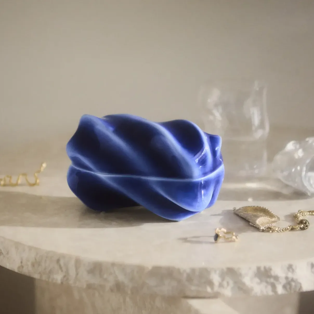 Royal Copenhagen Kontur|Opbevaringskrukker*Kontur bonbonniere, 14 cm