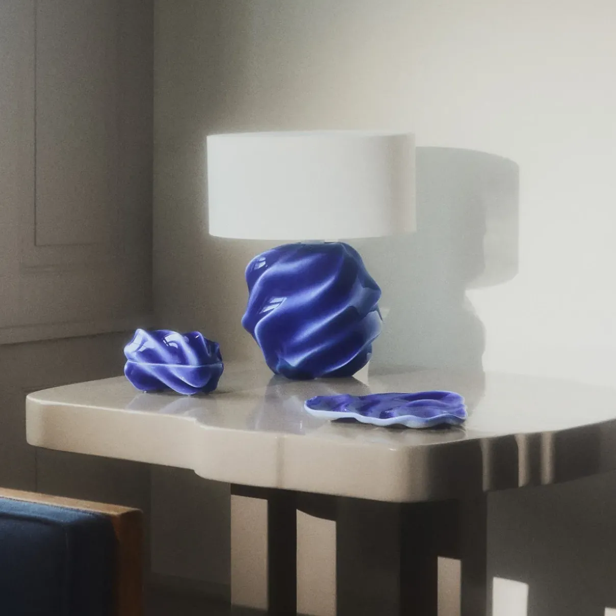 Royal Copenhagen Kontur|Opbevaringskrukker*Kontur bonbonniere, 14 cm