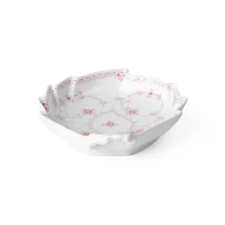 Royal Copenhagen Eksklusive Steldele|Koral Musselmalet Halvblonde*Koral Musselmalet Halvblonde fad, bladformet, 23 cm