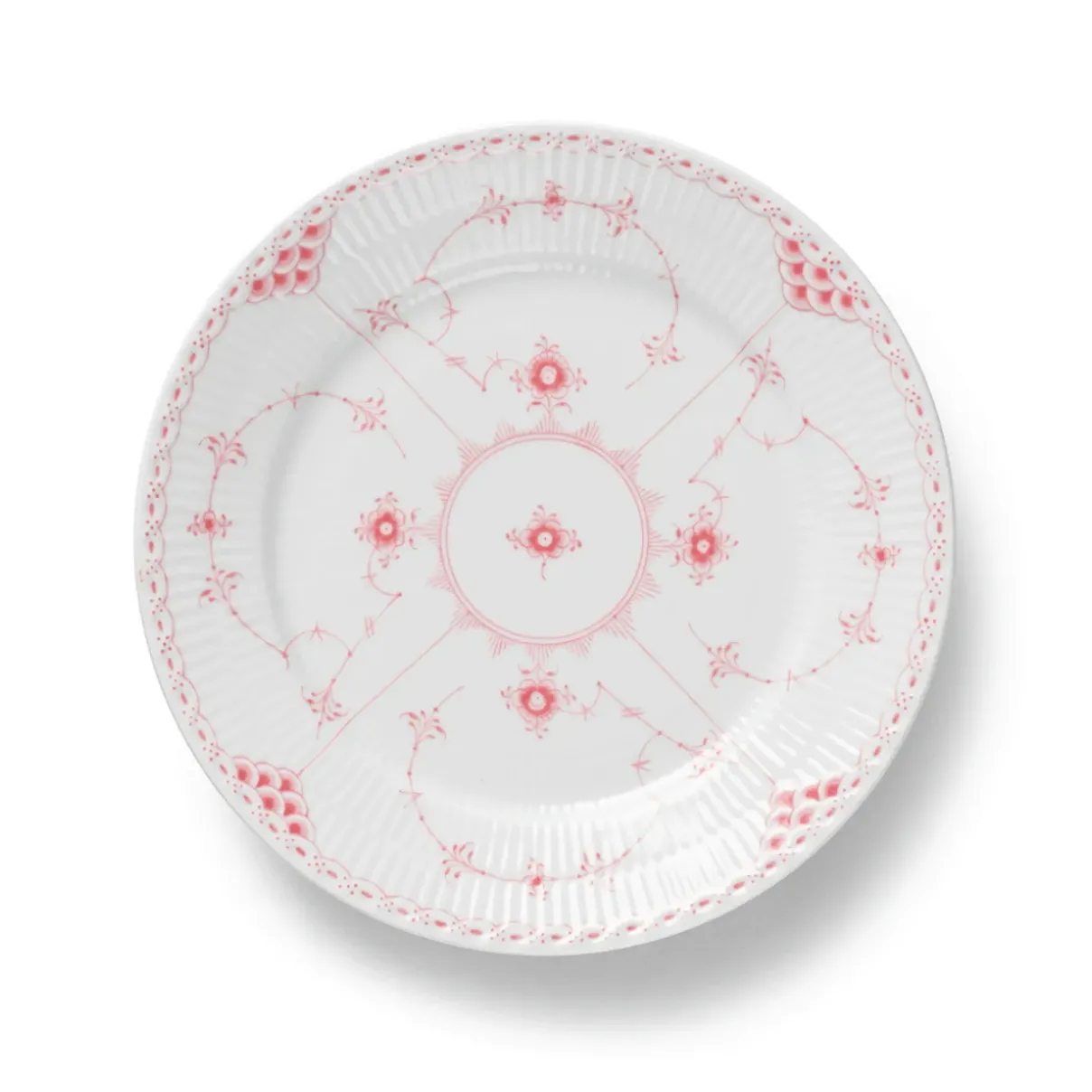 Royal Copenhagen Eksklusive Steldele|Koral Musselmalet Halvblonde*Koral Musselmalet Halvblonde tallerken, 22 cm