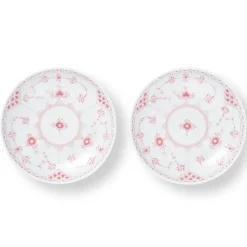 Royal Copenhagen Eksklusive Steldele|Koral Musselmalet Halvblonde*Koral Musselmalet Halvblonde lav skål, 15 cm, 2 stk.