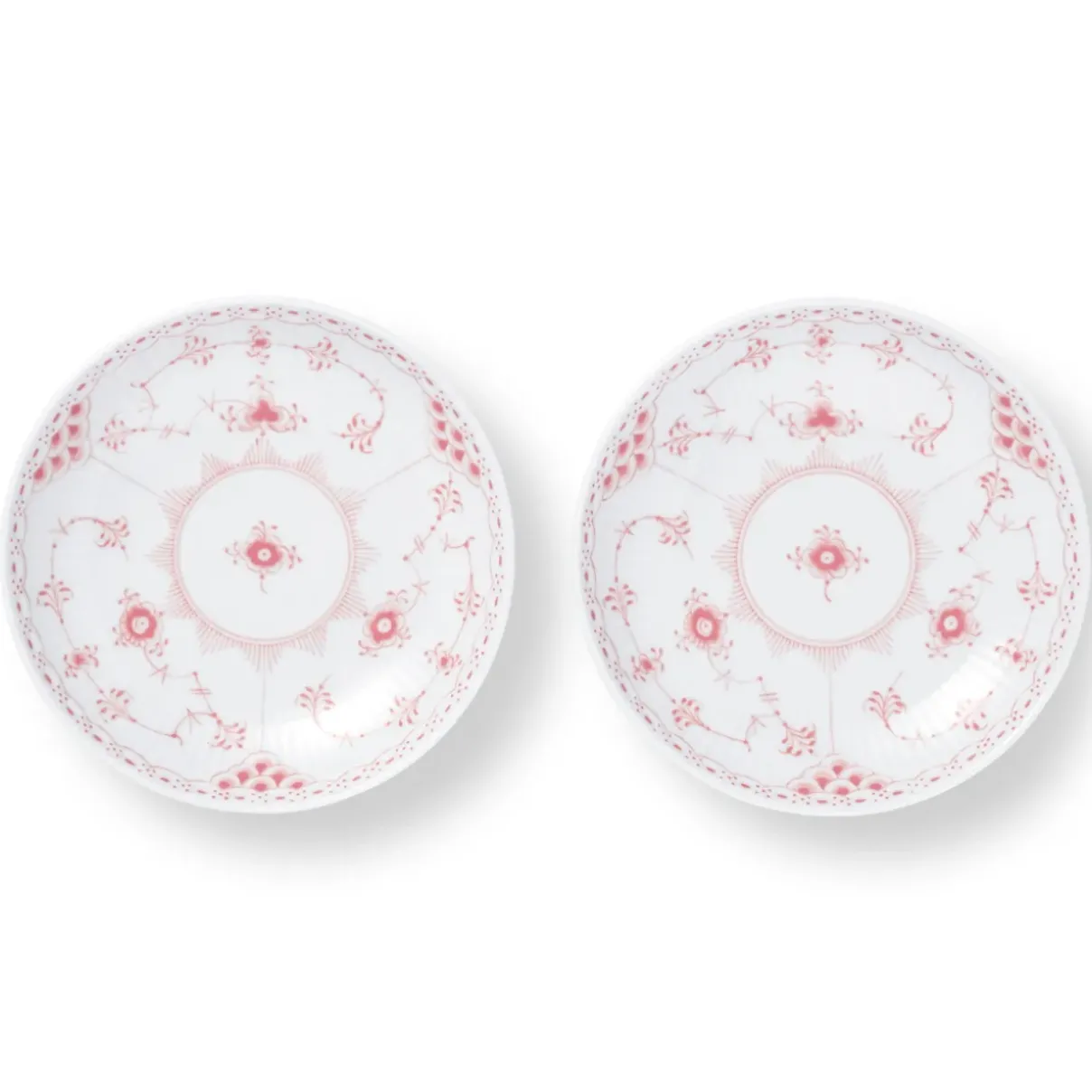 Royal Copenhagen Eksklusive Steldele|Koral Musselmalet Halvblonde*Koral Musselmalet Halvblonde lav skål, 15 cm, 2 stk.