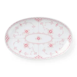 Royal Copenhagen Eksklusive Steldele|Koral Musselmalet Halvblonde*Koral Musselmalet Halvblonde asiet, 23,5 cm