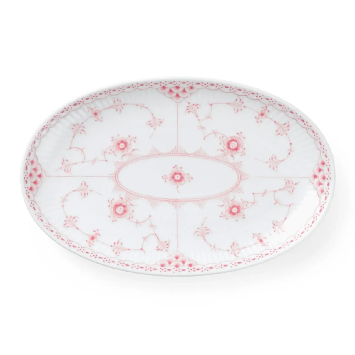 Royal Copenhagen Eksklusive Steldele|Koral Musselmalet Halvblonde*Koral Musselmalet Halvblonde asiet, 23,5 cm