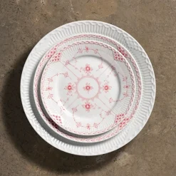 Royal Copenhagen Eksklusive Steldele|Koral Musselmalet Halvblonde*Koral Musselmalet Halvblonde tallerken, 19 cm