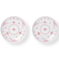 Royal Copenhagen Eksklusive Steldele|Koral Musselmalet Halvblonde*Koral Musselmalet Halvblonde lav skål, 13 cm, 2 stk.