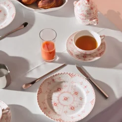 Royal Copenhagen Eksklusive Steldele|Koral Musselmalet Halvblonde*Koral Musselmalet Halvblonde sukkerskål med låg, 20 cl