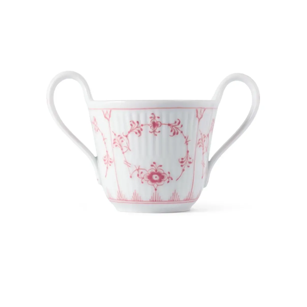 Royal Copenhagen Eksklusive Steldele|Koral Musselmalet Riflet*Koral Riflet babykop, 13 cl Koral Musselmalet Riflet
