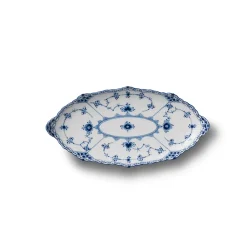 Royal Copenhagen Musselmalet Halvblonde|Fade*Musselmalet Halvblonde asiet, 24,5 cm