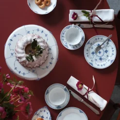 Royal Copenhagen Musselmalet Halvblonde|Kageopsats*Musselmalet Halvblonde fad på fod, 31 cm