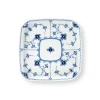 Royal Copenhagen Musselmalet Halvblonde|Firkantede Tallerkener*Musselmalet Halvblonde firkantet tallerken, 21 cm