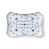 Royal Copenhagen Musselmalet Halvblonde|Fade*Musselmalet Halvblonde firkantet fad, 24,5 cm