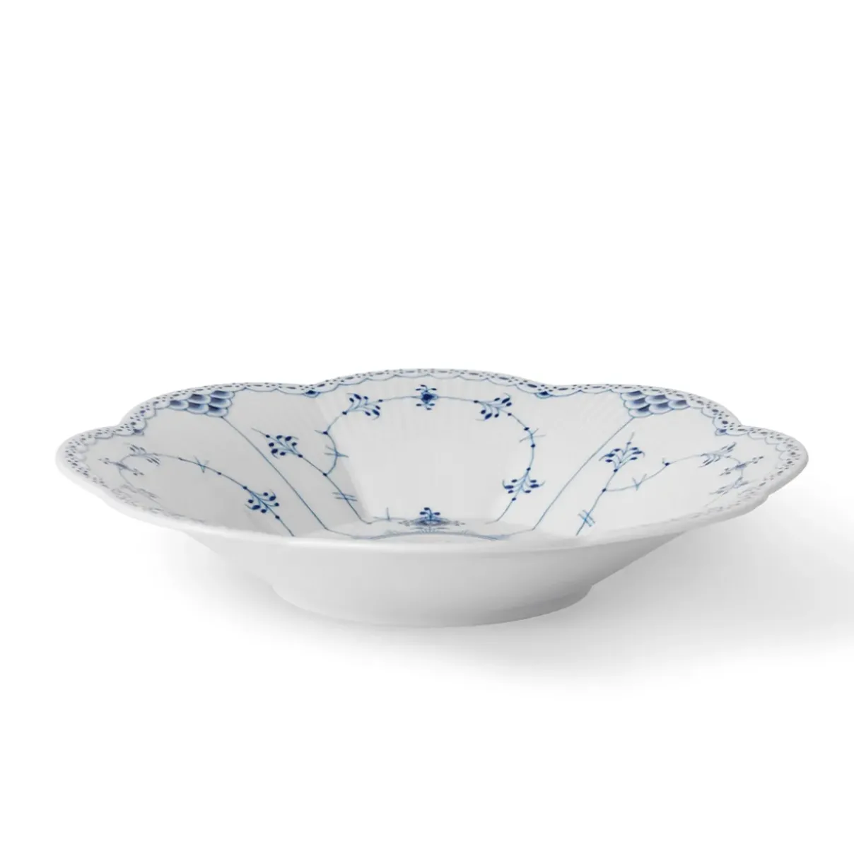 Royal Copenhagen Musselmalet Halvblonde|Salatskåle*Musselmalet Halvblonde kantet skål, 25,5 cm