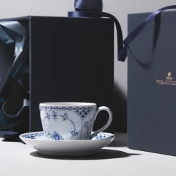 Royal Copenhagen Musselmalet Halvblonde|Kaffekopper*Musselmalet Halvblonde kop og underkop, 20 cl