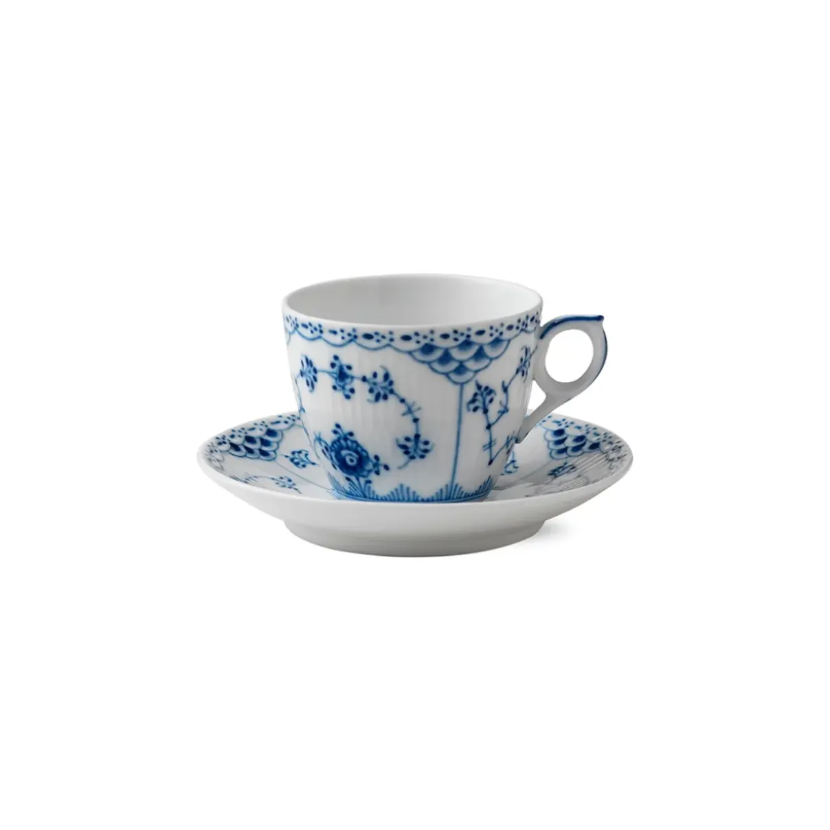 Royal Copenhagen Musselmalet Halvblonde|Kaffekopper*Musselmalet Halvblonde kop og underkop, 17 cl