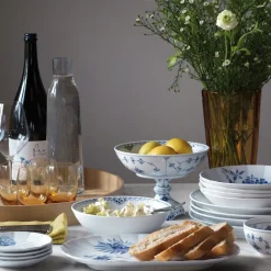 Royal Copenhagen Musselmalet Halvblonde*skål på høj fod, 80 cl Musselmalet Halvblonde