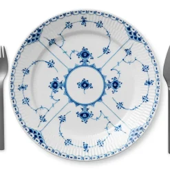 Royal Copenhagen Musselmalet Halvblonde|Middagstallerkener*Musselmalet Halvblonde tallerken, 27 cm