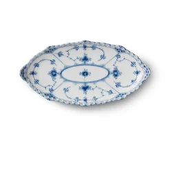 Royal Copenhagen Eksklusive Steldele|Musselmalet Helblonde*Musselmalet Helblonde asiet, 24,5 cm
