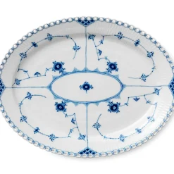 Royal Copenhagen Eksklusive Steldele|Musselmalet Helblonde*Musselmalet Helblonde fad, 36 cm