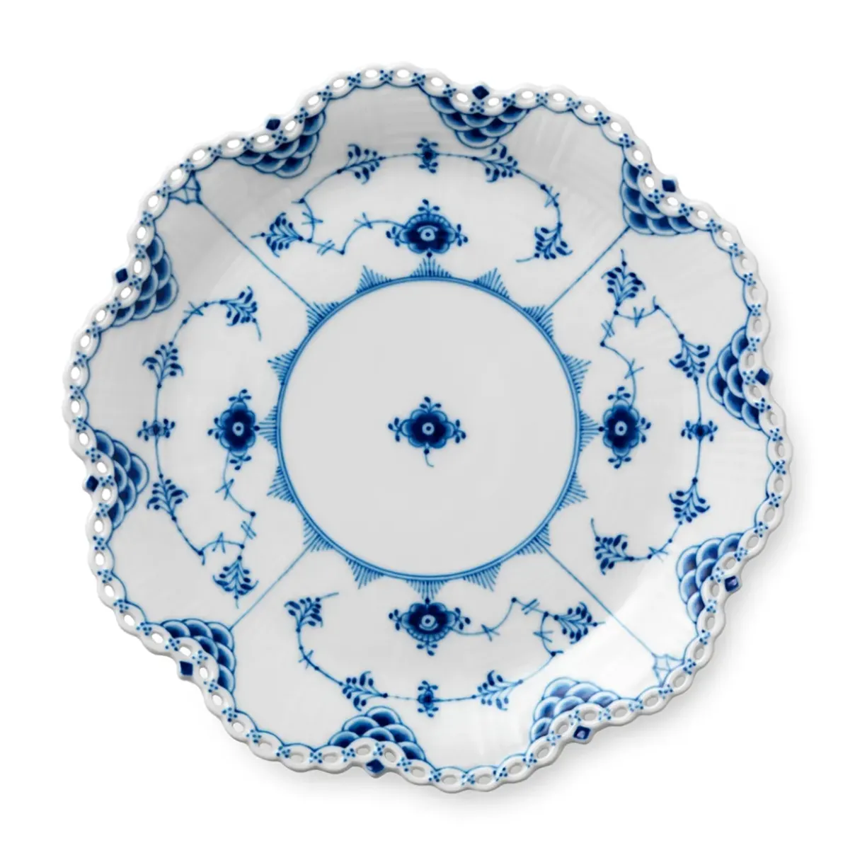 Royal Copenhagen Eksklusive Steldele|Musselmalet Helblonde*Musselmalet Helblonde fad, 25 cm
