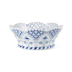 Royal Copenhagen Eksklusive Steldele|Musselmalet Helblonde*Musselmalet Helblonde frugtkurv, 23 cm