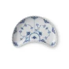 Royal Copenhagen Eksklusive Steldele|Musselmalet Helblonde*Musselmalet Helblonde halvmåneformet fad, 22 cm