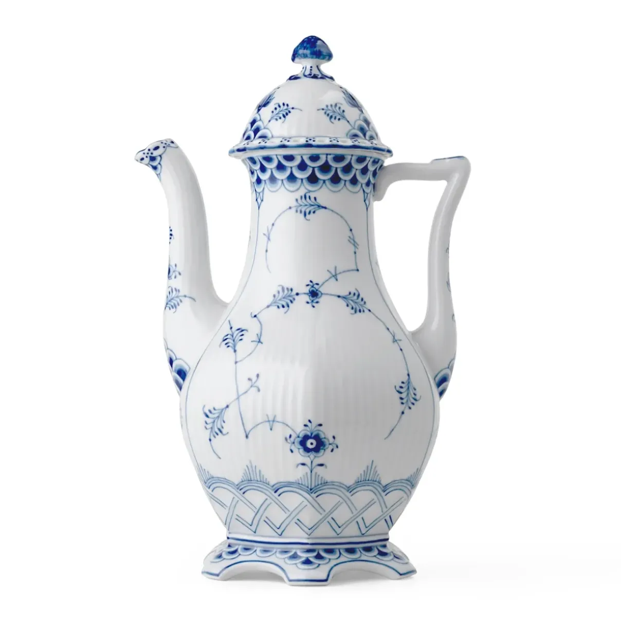 Royal Copenhagen Eksklusive Steldele|Musselmalet Helblonde*Musselmalet Helblonde Kaffekande, 150 cl